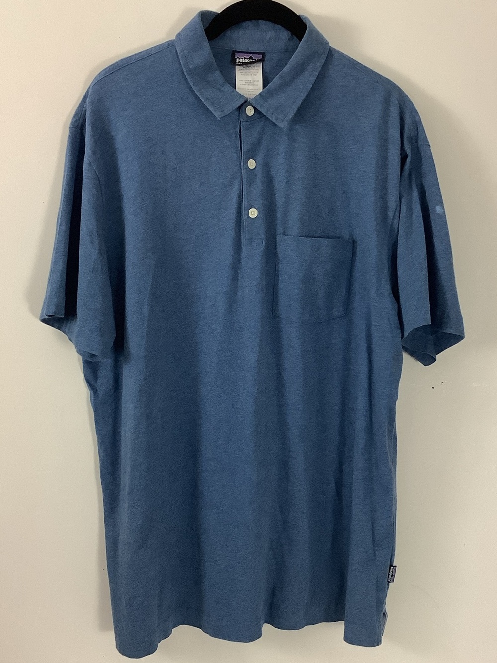 Patagonia Men's Indigo Blue Polo with Chest Pocket